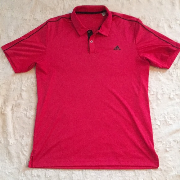 adidas Other - Adidas Golf Polo Red Black Stripes M Shirt